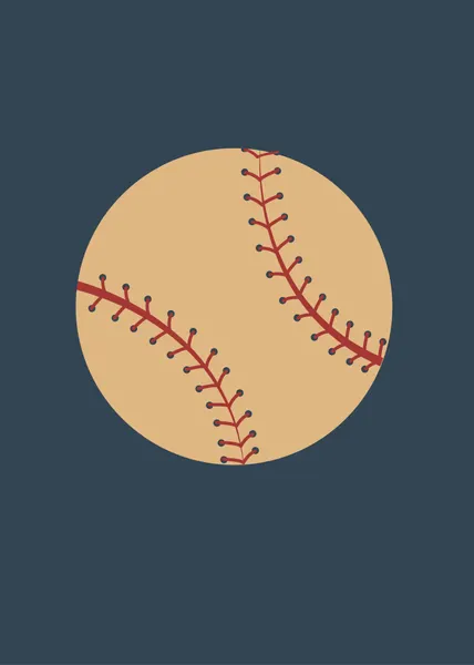 Red Stitched Baseball by Nicholas