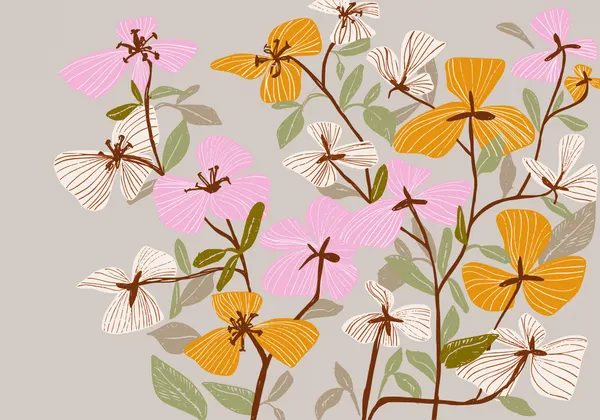 Soft Floral Blooms by Annick