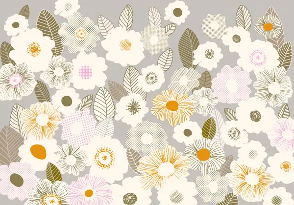 Whimsical Garden Blooms by Annick