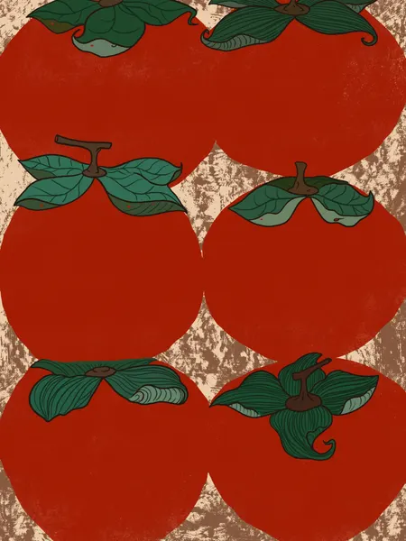 Red Persimmon Harvest by Little Dean