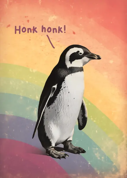 Honk Honk Penguin Rainbow by Andreas Magnusson