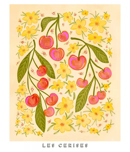 Summer Cherries and Blooms by Nikita Jariwala