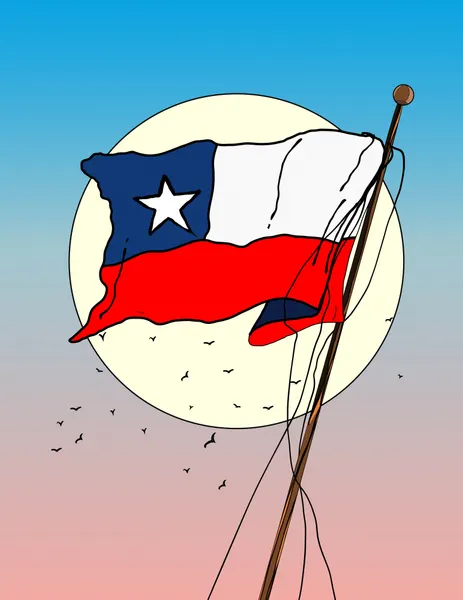 Flag of Chile Dawn by Nicholas
