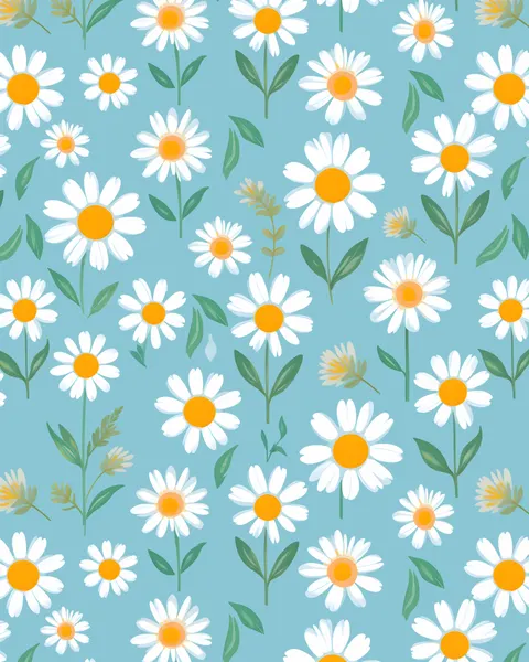 Cheerful Daisy Pattern by Kintsugi99