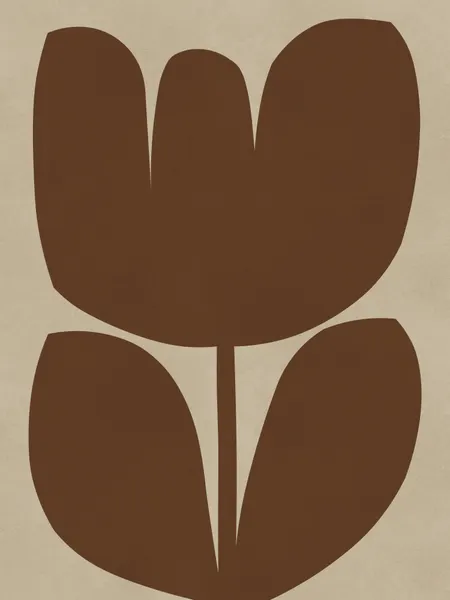 Modern Brown Bloom by Vitor Costa