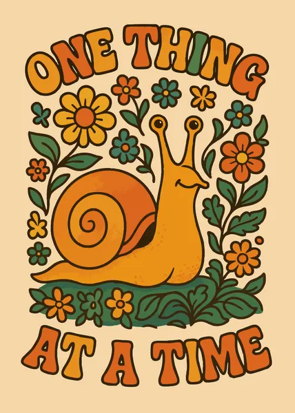 Happy Snail Retro Quote by Andreas Magnusson