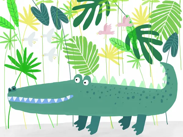 Smiling Alligator Jungle by Carla Daly