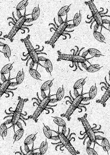 Hand Drawn Lobster Pattern by Nicholas