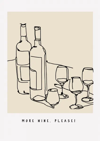 Wine Line Sketch by Treechild