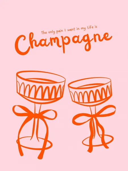 Pink Champagne Toast by Ohkimiko