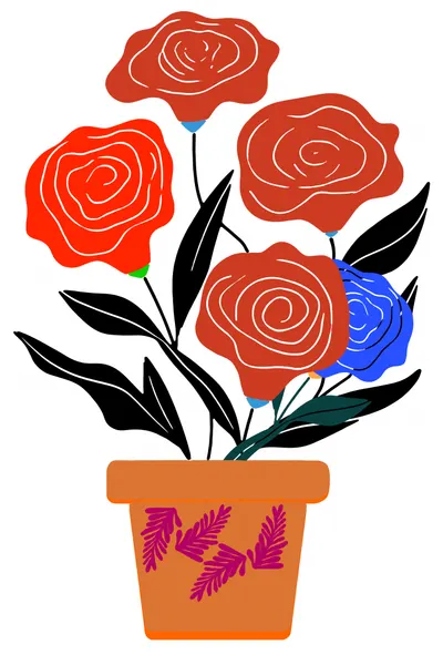 Colorful Potted Blooms by casa cartissi
