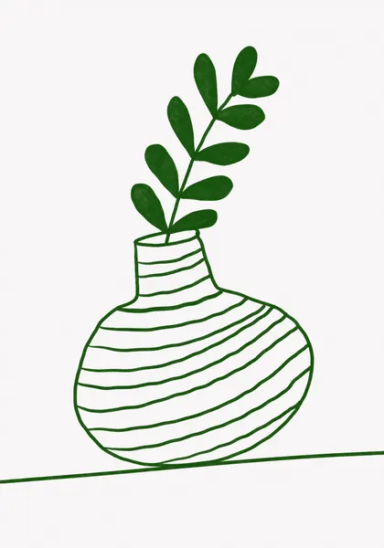 Verdant Vase Lines by Athene Fritsch