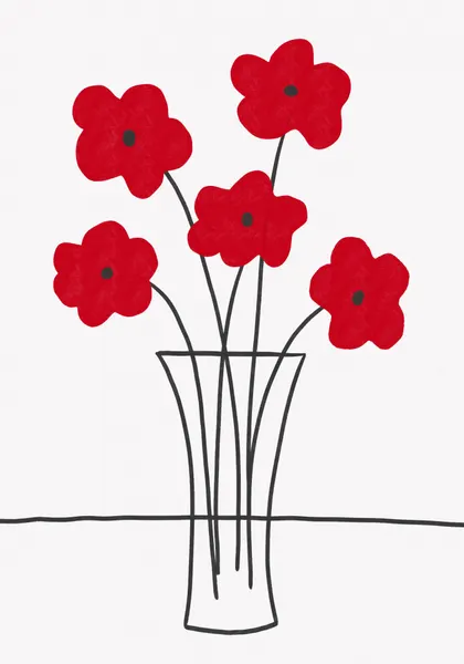 Poppies in Vase by Athene Fritsch