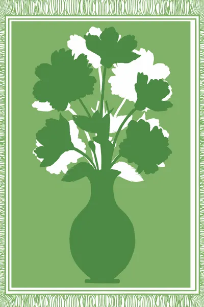 Green Floral Silhouette by casa cartissi