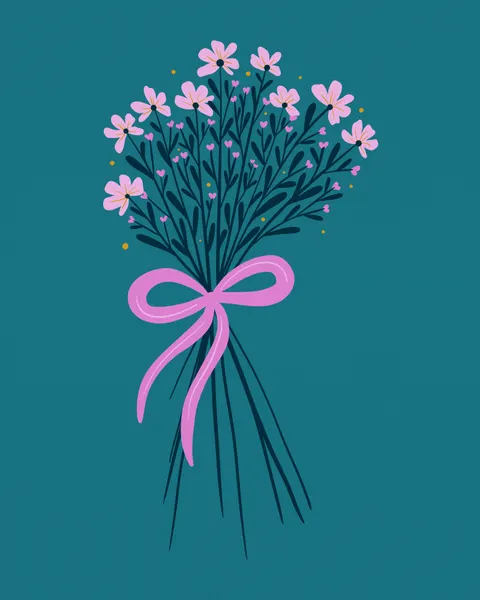 Sweet Pink Bouquet by Angela Minca