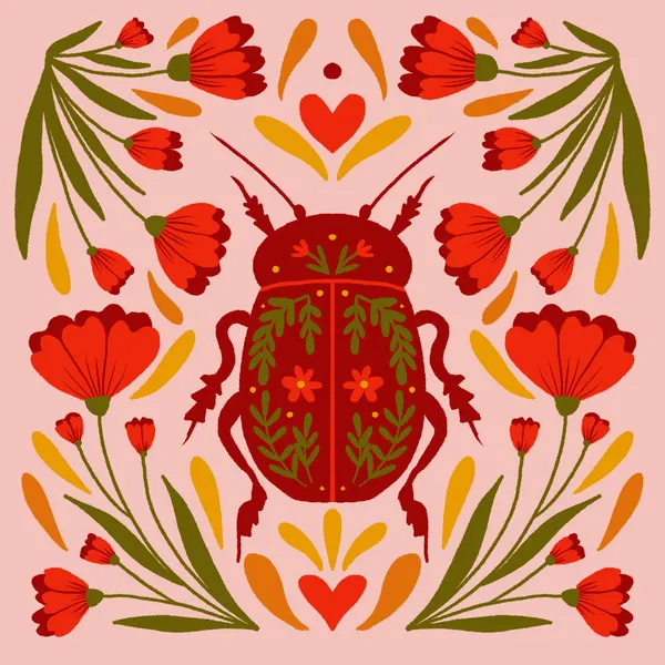 Ornate Floral Car by Angela Minca