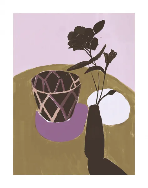Modern Floral Still Life by Beate Tubach