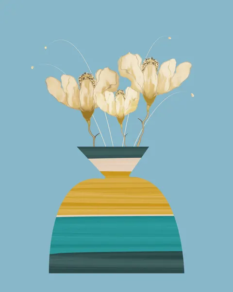 Abstract Floral Vase by Sannel Larson