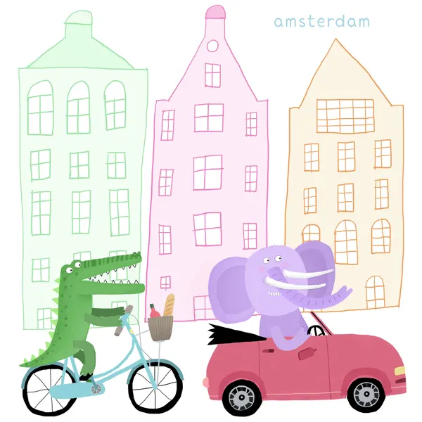 Whimsical Amsterdam Animals by Carla Daly