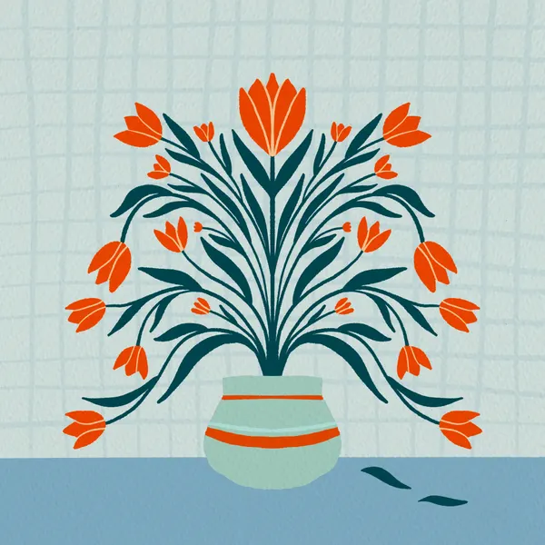 Vibrant Orange Tulips by Angela Minca