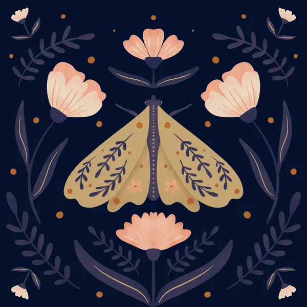Golden Moth Garden by Angela Minca