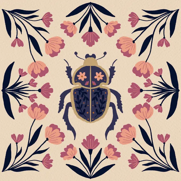 Ornate Floral Car by Angela Minca