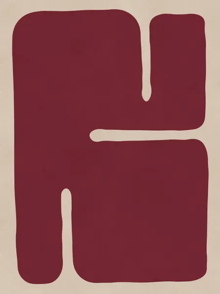 Fluid Maroon Shapes by Vitor Costa