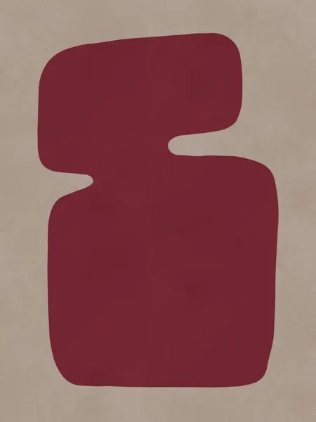 Deep Red Organic Form by Vitor Costa