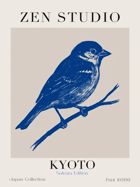 Serene Sparrow Sketch by Treechild
