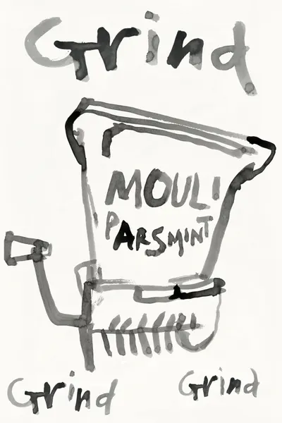 Hand Drawn Food Mill by casa cartissi
