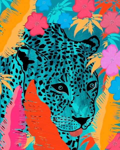 Vibrant Jungle Leopard by Sannel Larson