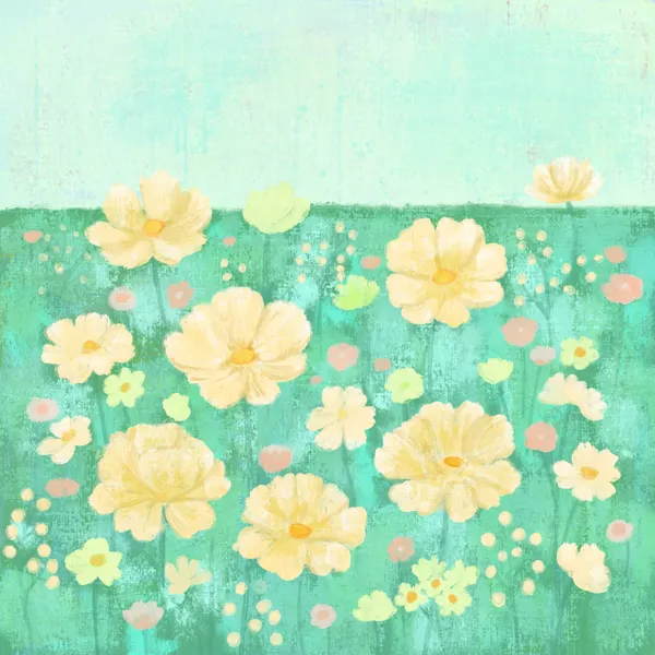 Cheerful Flower Meadow by Aliya Putrus