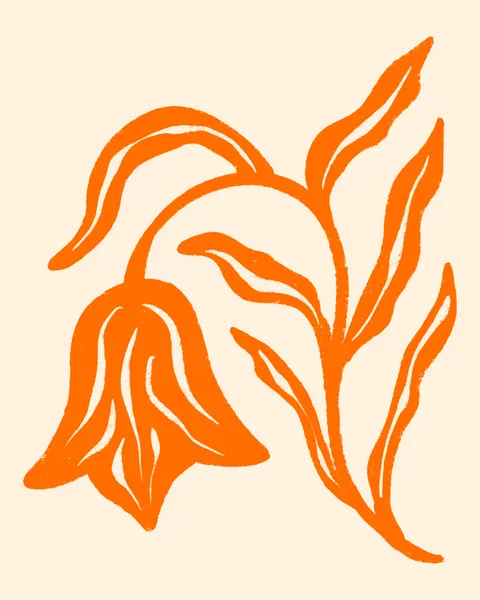 Orange Bell Flower by Angela Minca