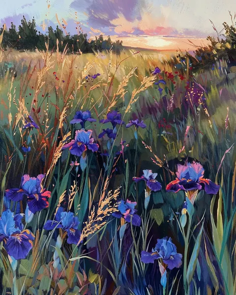 Landscape At Sunset by Emel Tunaboylu