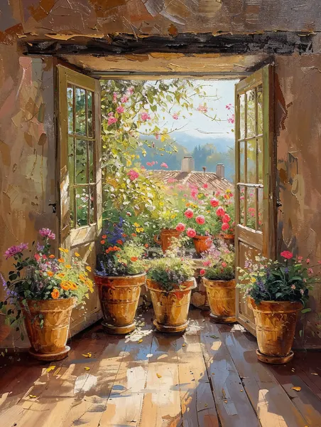 Vibrant Garden With Blossoming Flowers by Emel Tunaboylu