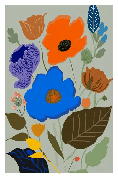 Colorful Modern Flowers by casa cartissi