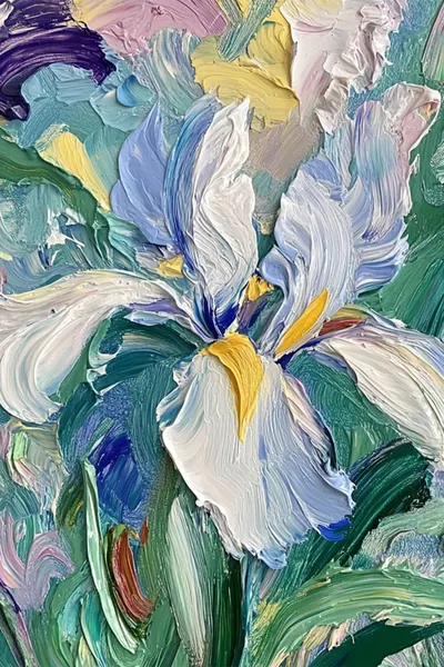 Textured Iris Bloom by Sally Ann Moss