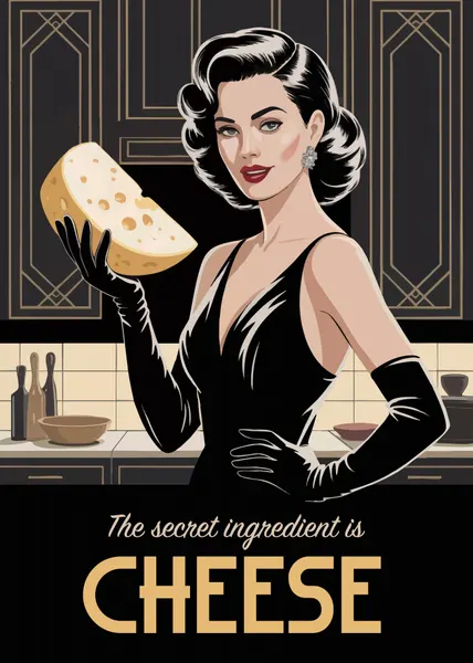 Retro Glamour Cheese by Andreas Magnusson