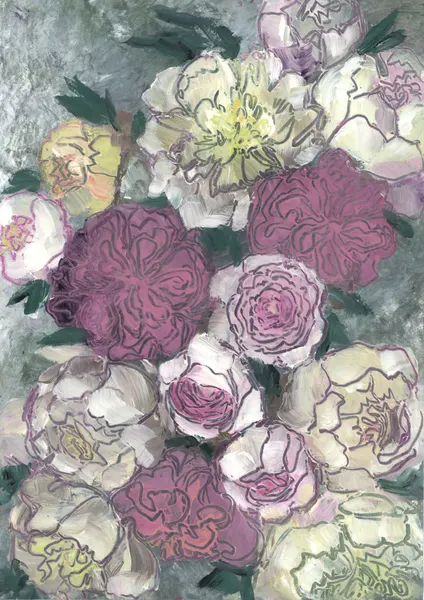 Vibrant Garden Bouquet by Rosana Laiz Blursbyai