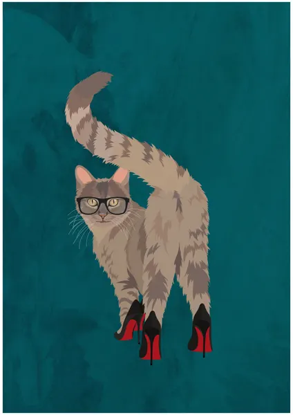 Chic Cat in Heels by Sarah Manovski