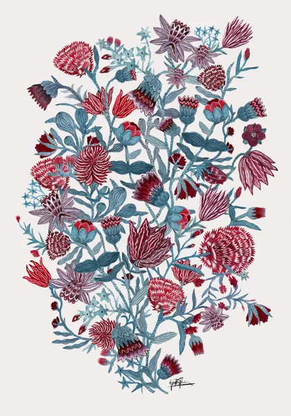 Intricate Botanical Flowers by Paulina Vårregn