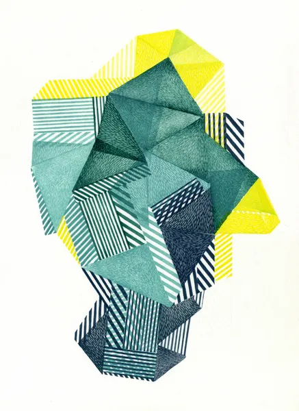 Vibrant Striped Geometry by Paulina Vårregn