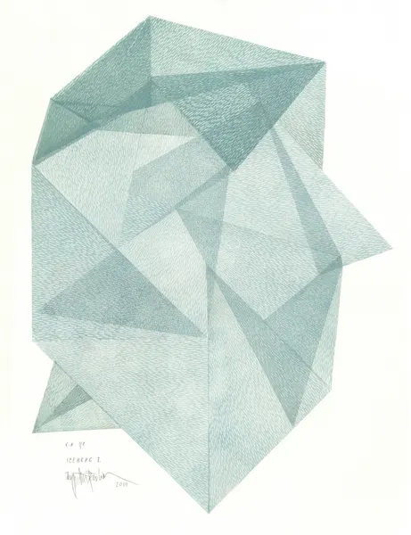 Aqua Crystal Geometry by Paulina Vårregn
