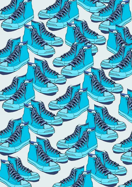 Cool Blue Sneakers Pattern by Nicholas