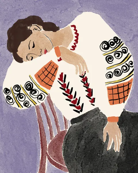 Peaceful Resting Woman by CATS AND DOTZ