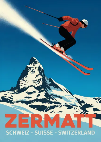 Zermatt Matterhorn Skier by Andreas Magnusson