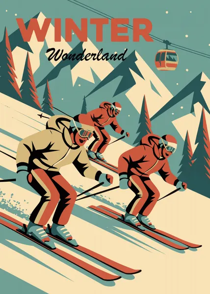 Winter Wonderland Skiers by Andreas Magnusson