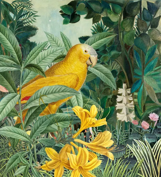Golden Parrot Paradise by Marja van den Hurk