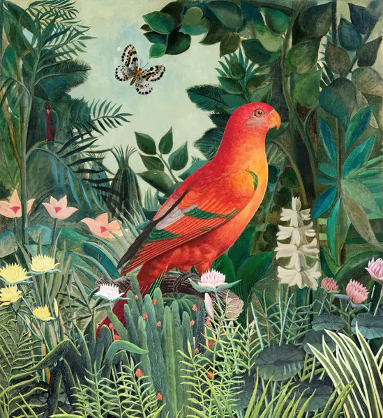 Vibrant Jungle Parrot by Marja van den Hurk