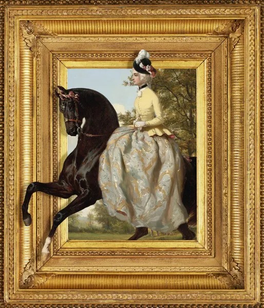 Lady on Rearing Horse by Marja van den Hurk
